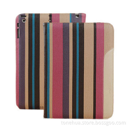 Fashion Stripe Leather Case for Tablet PC and iPad Air